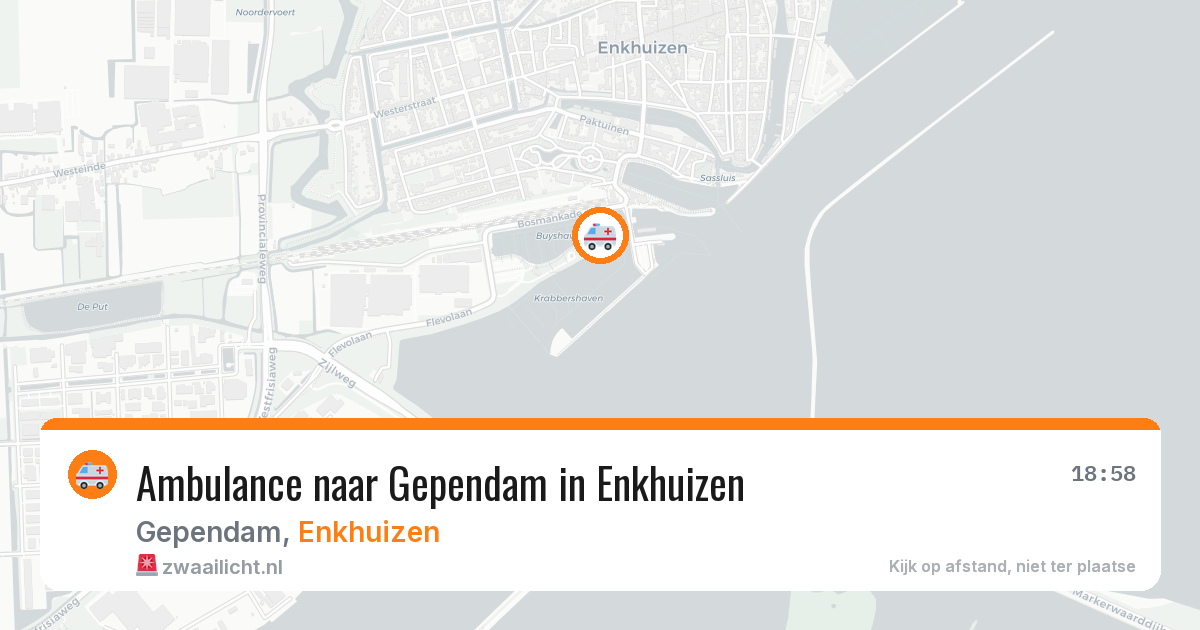 Ambulance naar Gependam in Enkhuizen — 1 jun 2026
