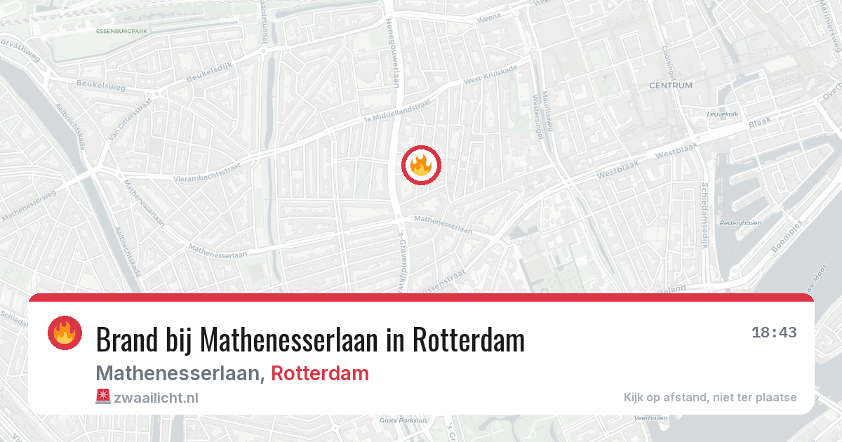 Brand bij Mathenesserlaan in Rotterdam — 8 apr 2026