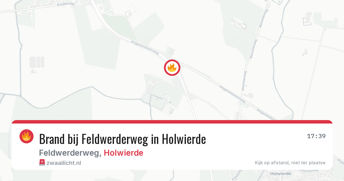 Brand bij Feldwerderweg in Holwierde — 2 aug 2026