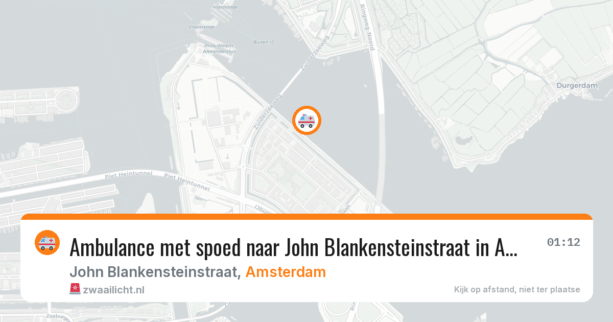 Ambulance met spoed naar John Blankensteinstraat in Amsterdam — 5 jul 2026
