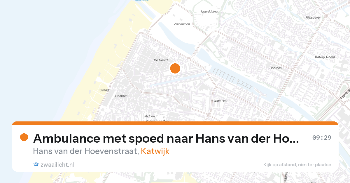 Ambulance met spoed naar Hans van der Hoevenstraat in Katwijk — 24 mrt 2026