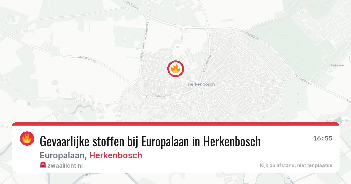 Gevaarlijke stoffen bij Europalaan in Herkenbosch — 1 apr 2026