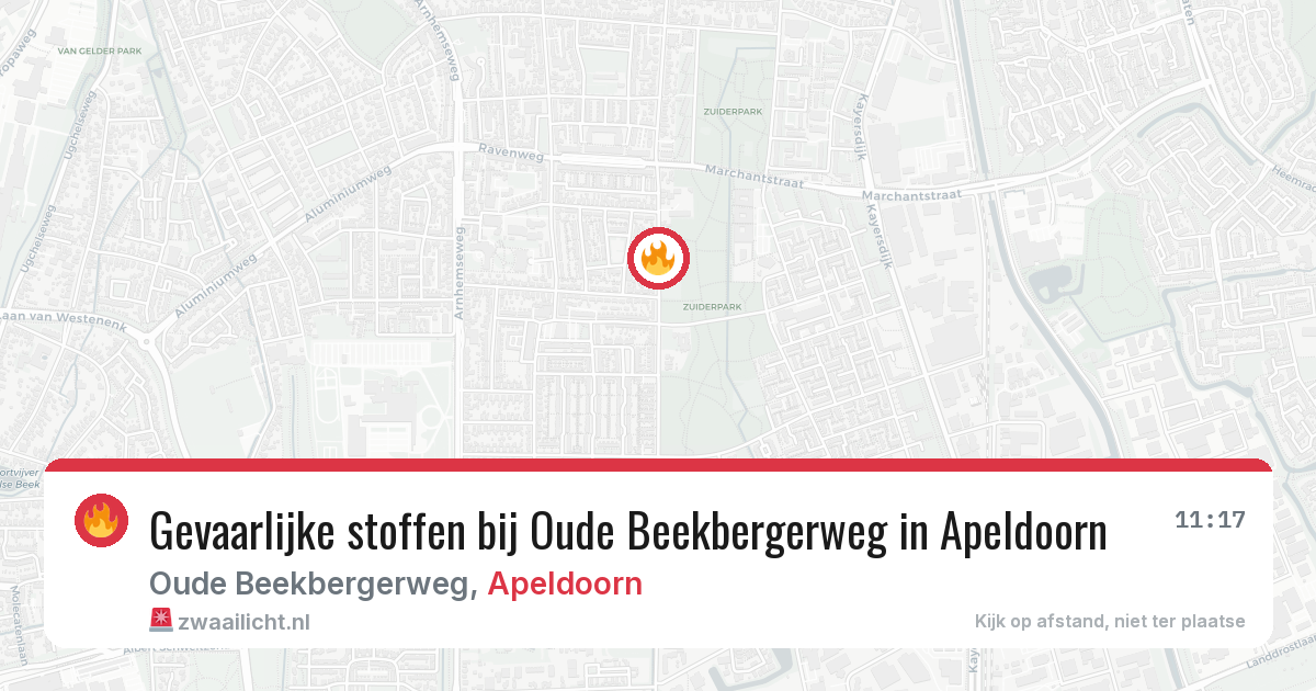 Gevaarlijke stoffen bij Oude Beekbergerweg in Apeldoorn — 31 mei 2026