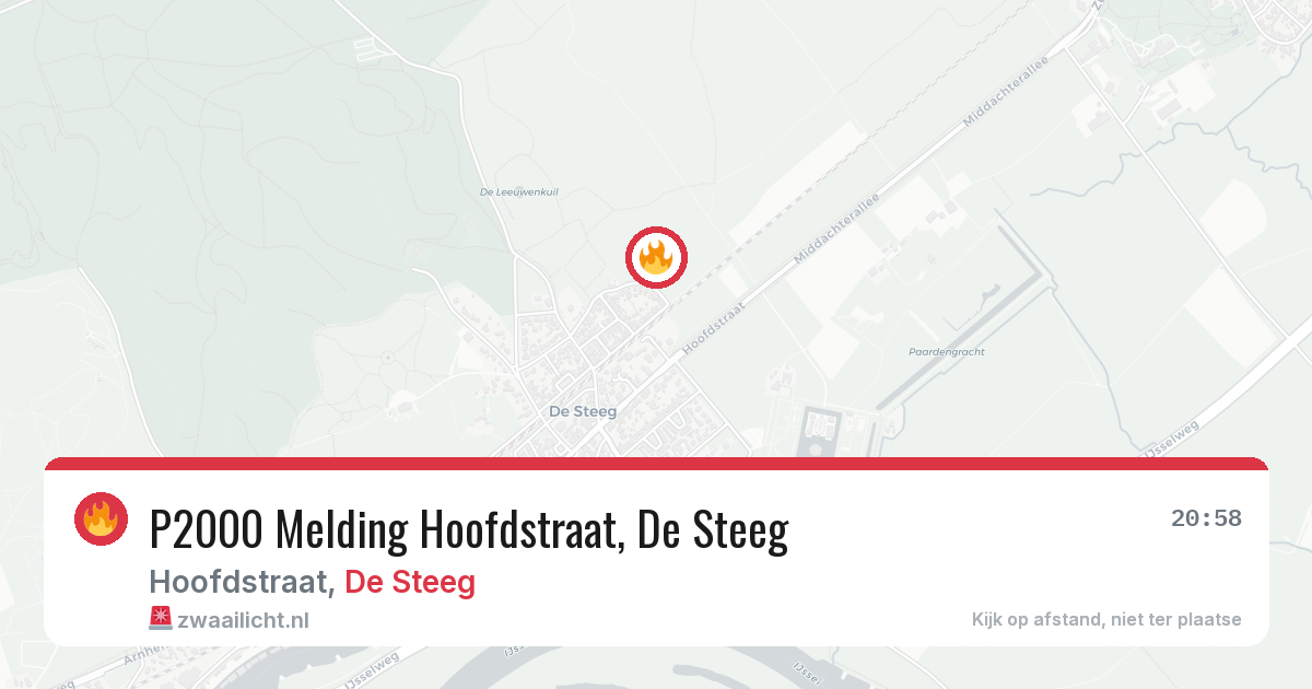 P2000 Melding Hoofdstraat, De Steeg — 3 feb 2026
