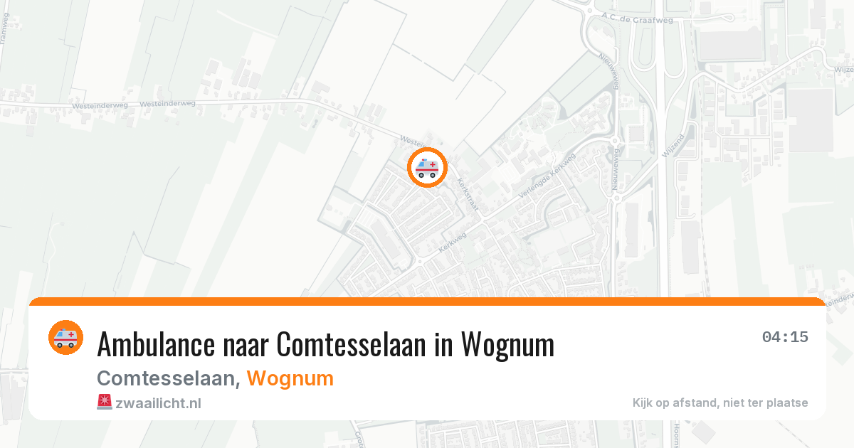 Ambulance naar Comtesselaan in Wognum — 7 jul 2026