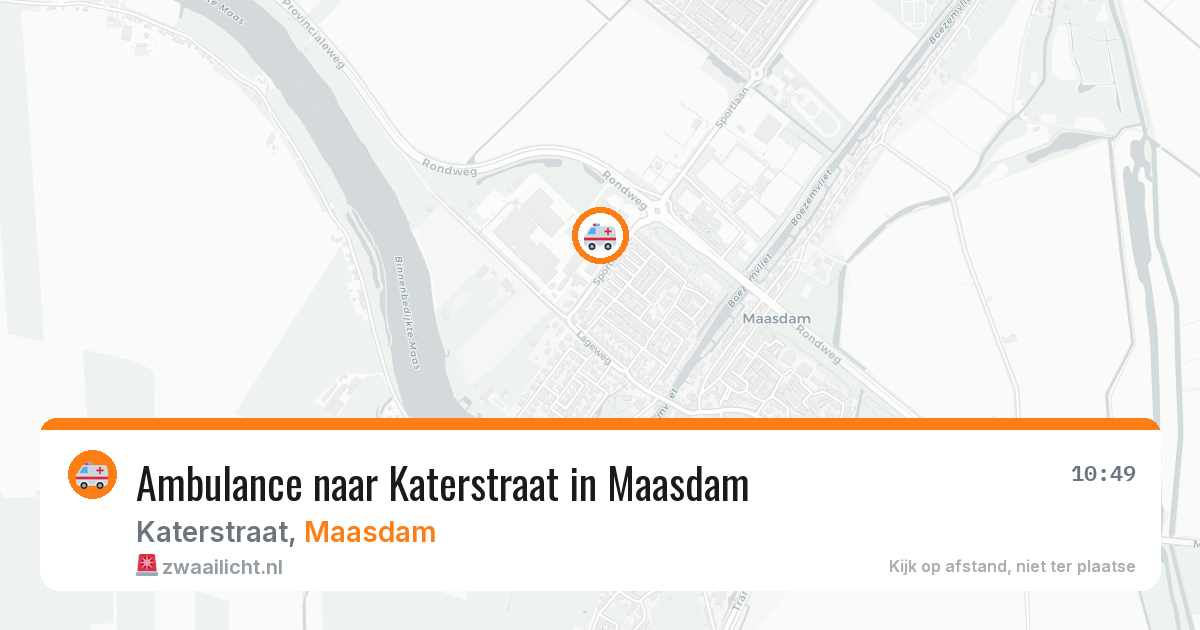 Ambulance naar Katerstraat in Maasdam — 23 mei 2026