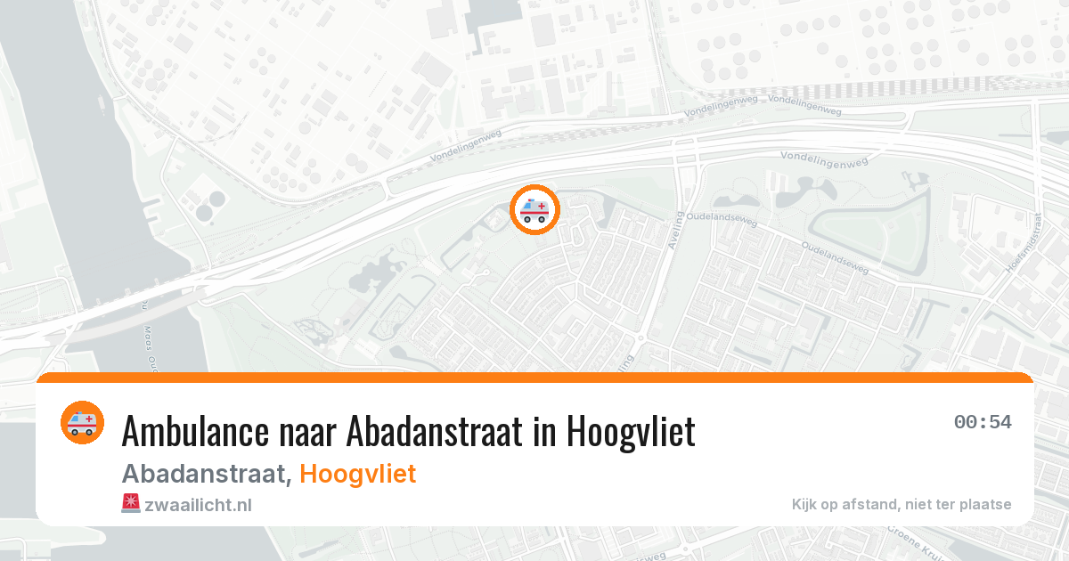 Ambulance naar Abadanstraat in Hoogvliet — 10 jul 2026