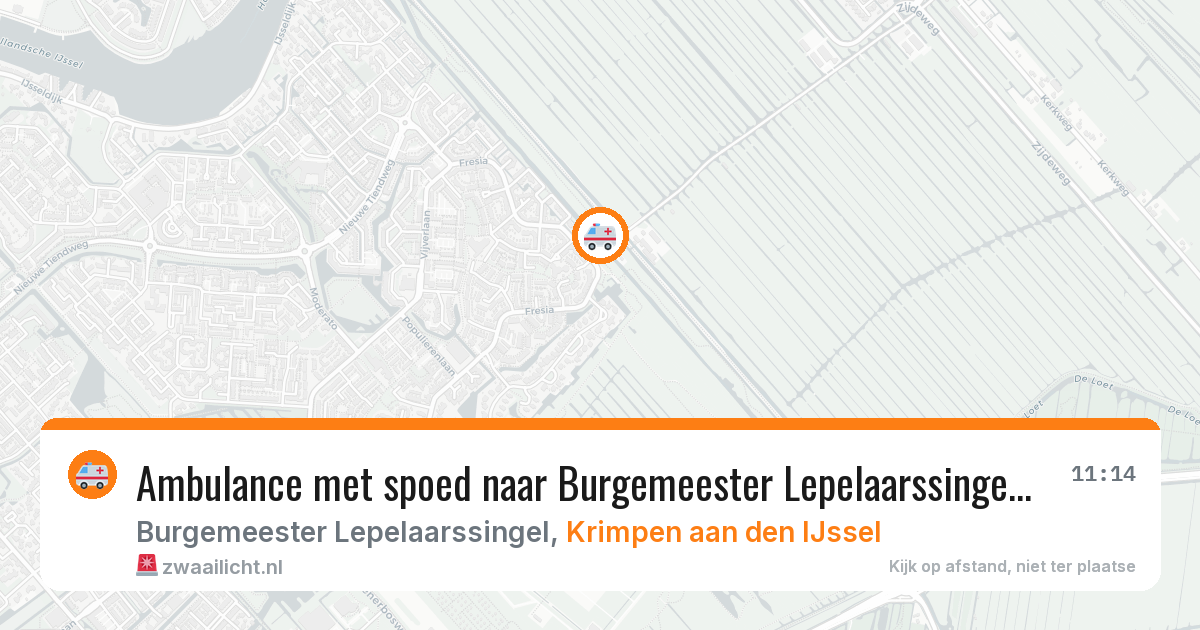 Ambulance met spoed naar Burgemeester Lepelaarssingel in Krimpen aan den IJssel — 29 jan 2026