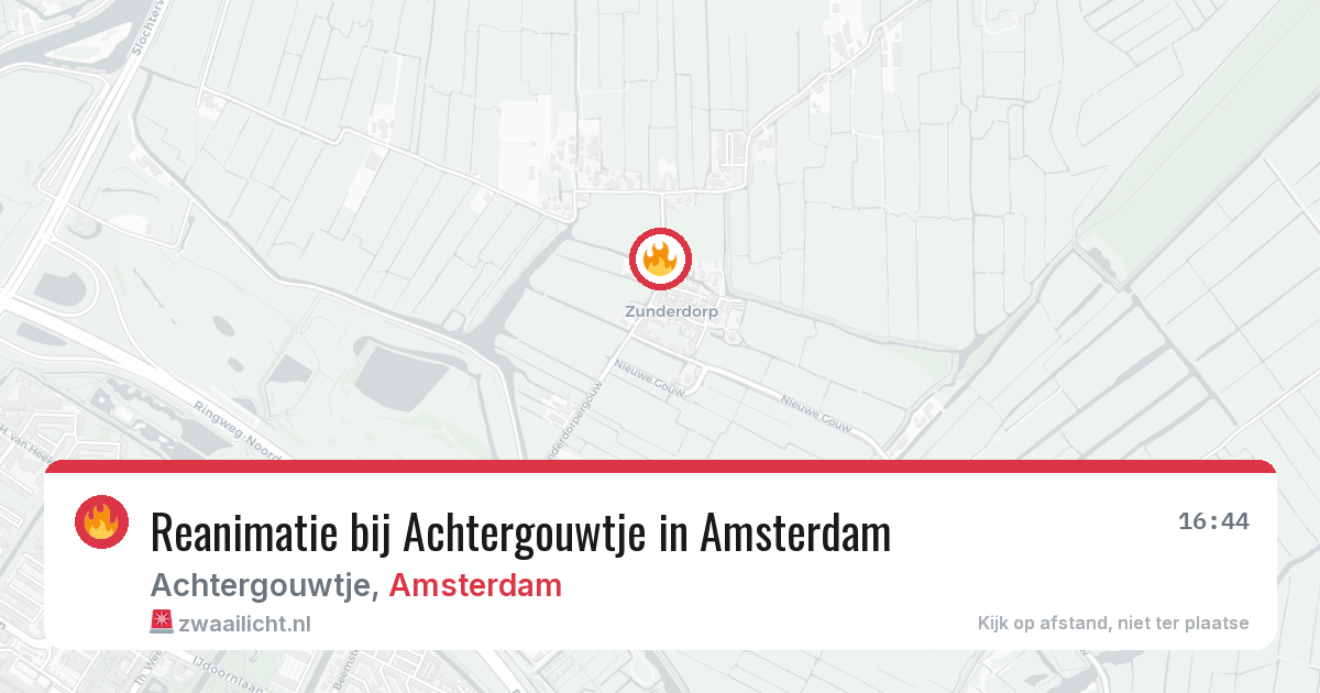 Reanimatie bij Achtergouwtje in Amsterdam — 12 jul 2026