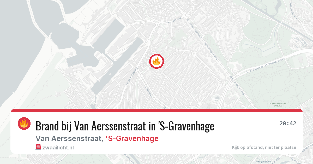 Brand bij Van Aerssenstraat in 'S-Gravenhage — 12 jul 2026