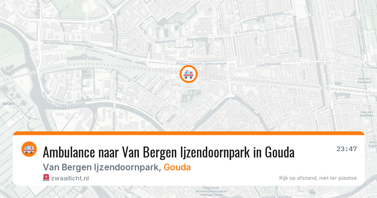 Ambulance naar Van Bergen Ijzendoornpark in Gouda — 8 jun 2026
