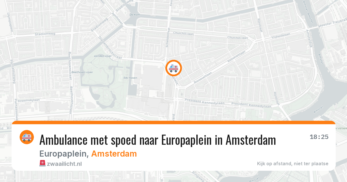 Ambulance met spoed naar Europaplein in Amsterdam — 12 aug 2026