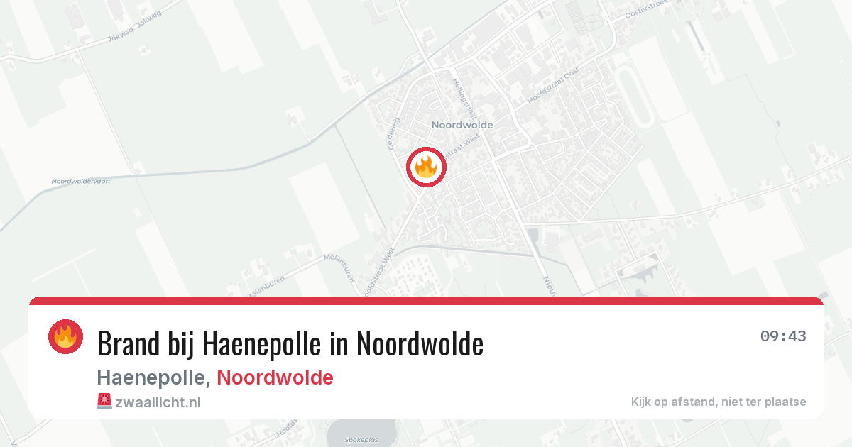 Brand bij Haenepolle in Noordwolde — 12 jul 2026