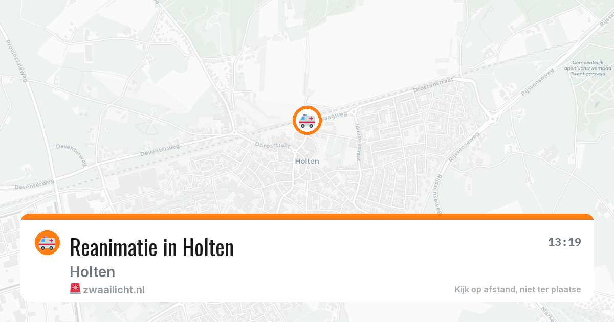 Reanimatie in Holten — 8 aug 2026