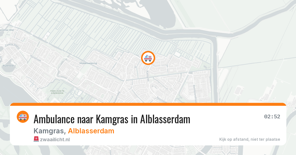 Ambulance naar Kamgras in Alblasserdam — 14 mei 2026