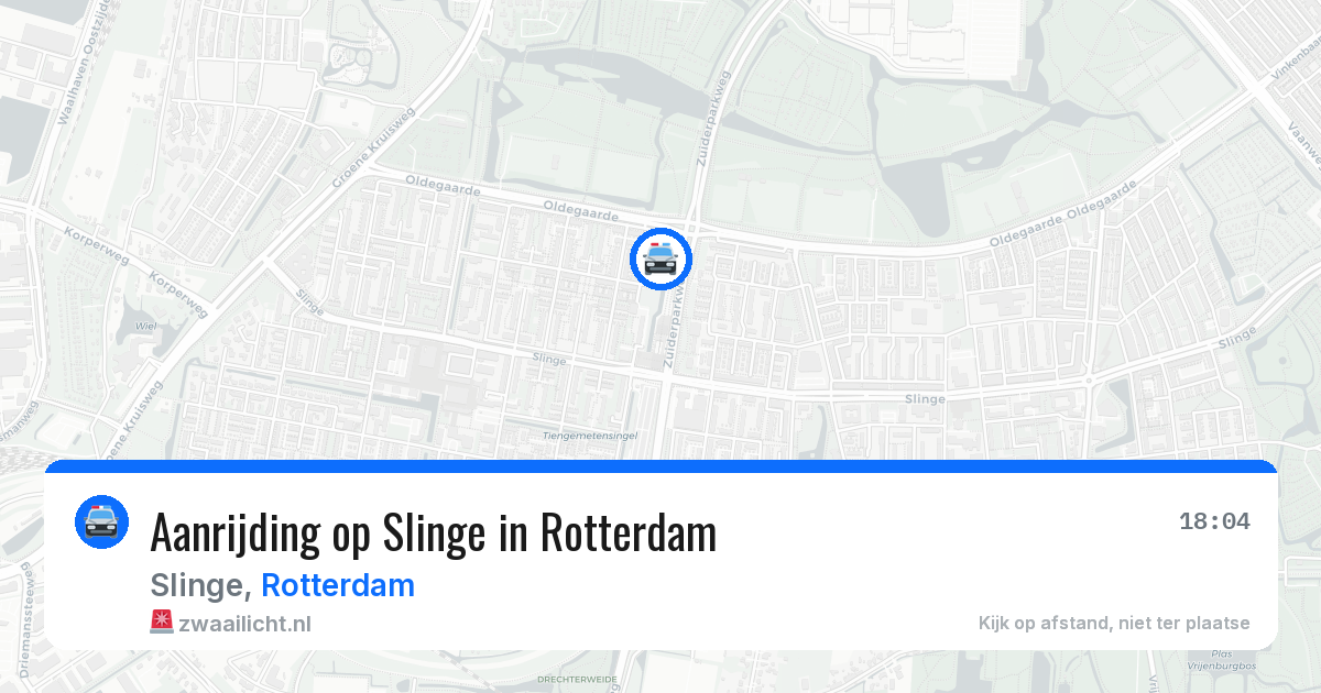 Aanrijding op Slinge in Rotterdam — 31 jul 2026