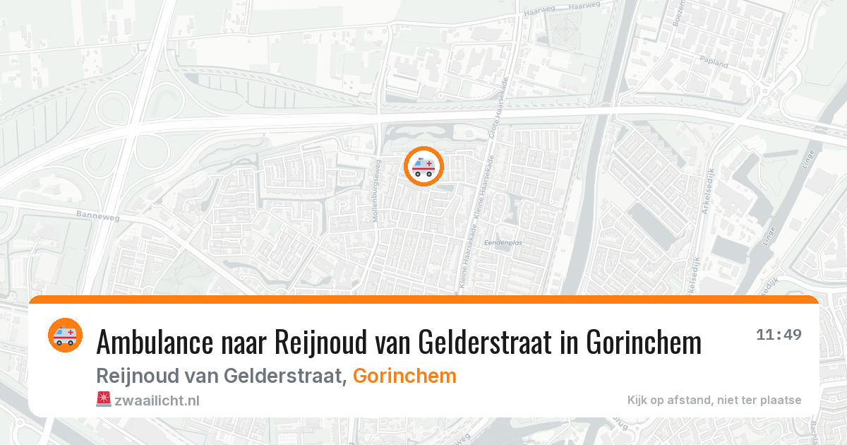 Ambulance naar Reijnoud van Gelderstraat in Gorinchem — 10 jun 2026