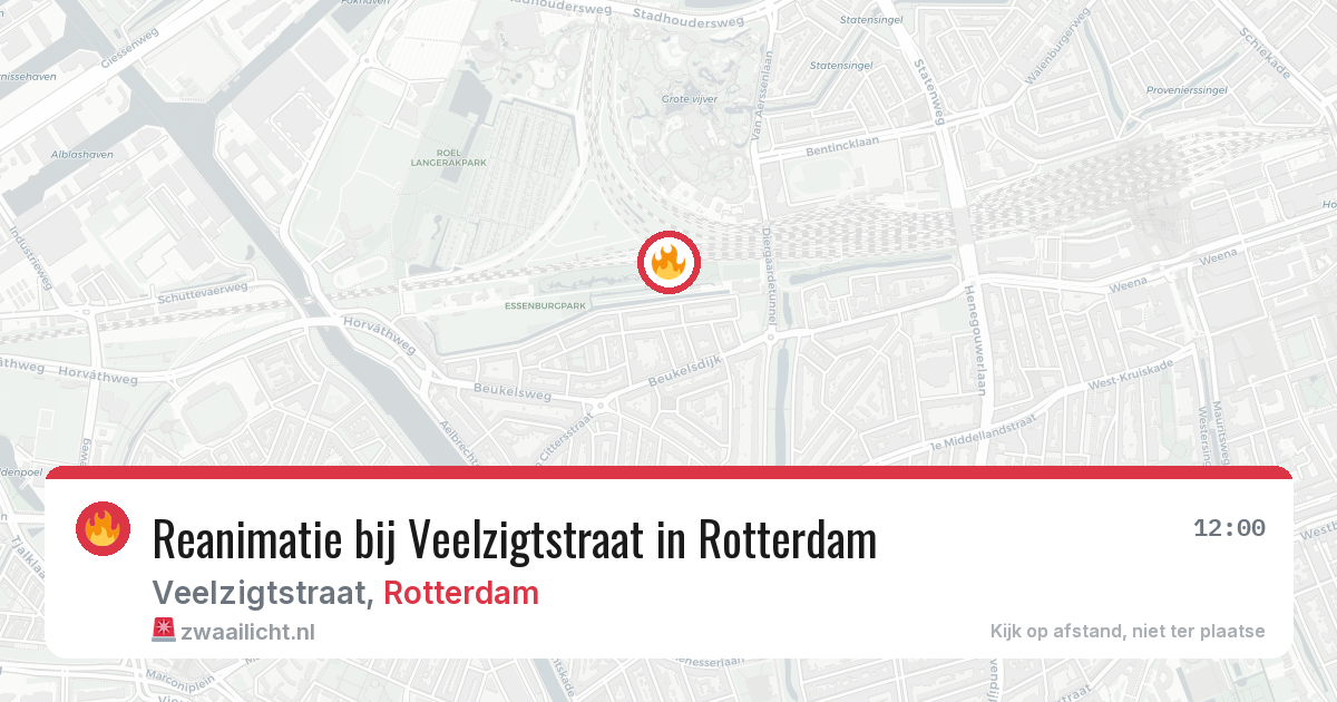 Reanimatie bij Veelzigtstraat in Rotterdam — 11 aug 2026