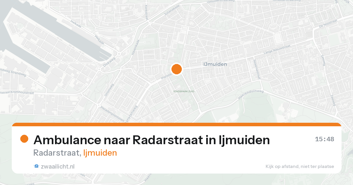Ambulance naar Radarstraat in Ijmuiden — 19 aug 2026