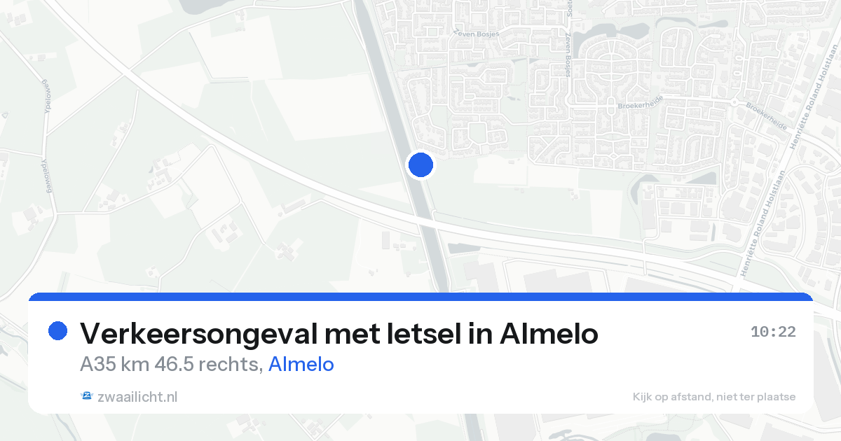 Verkeersongeval met letsel in Almelo — 21 aug 2026