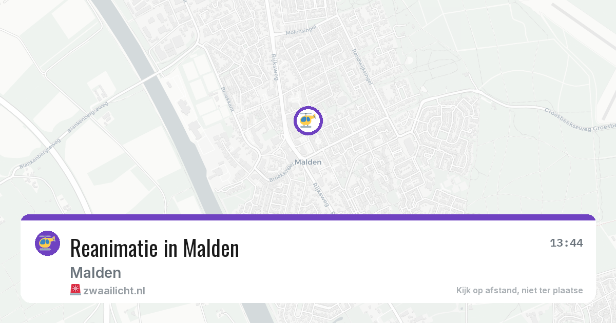 Reanimatie in Malden — 19 jun 2026