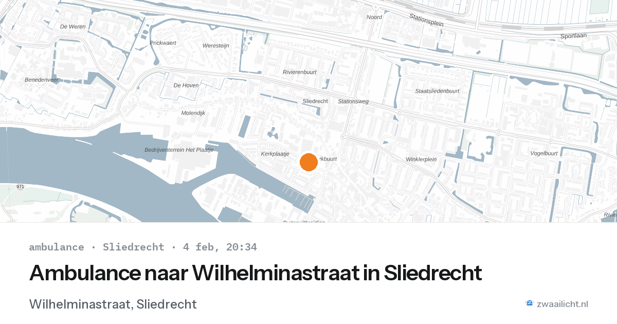 Ambulance naar Wilhelminastraat in Sliedrecht — 4 feb 2026