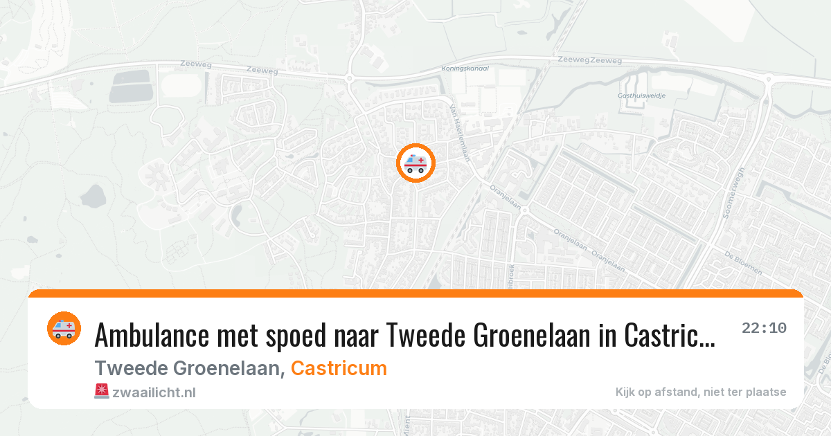 Ambulance met spoed naar Tweede Groenelaan in Castricum — 16 mei 2026