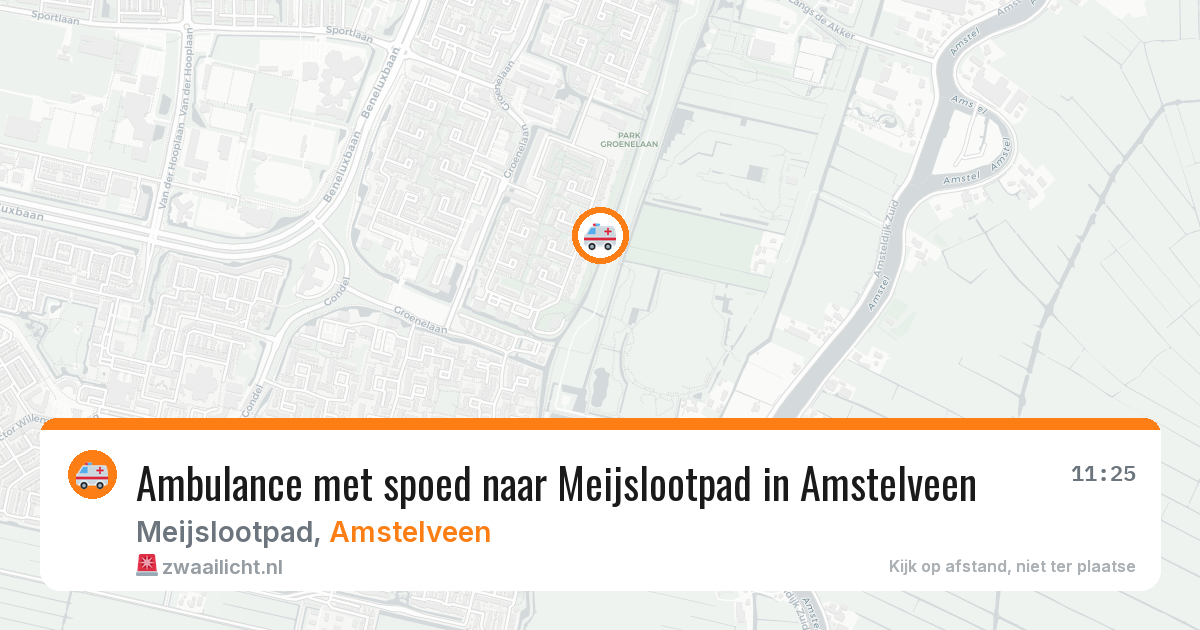 Ambulance met spoed naar Meijslootpad in Amstelveen — 30 jul 2026