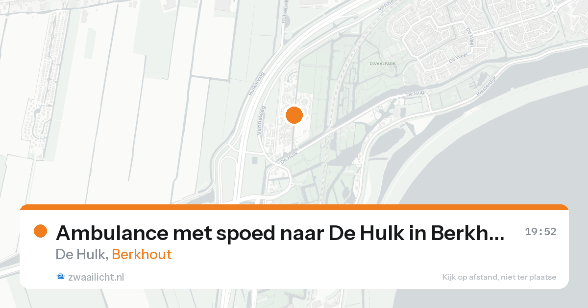 Ambulance met spoed naar De Hulk in Berkhout — 22 aug 2026