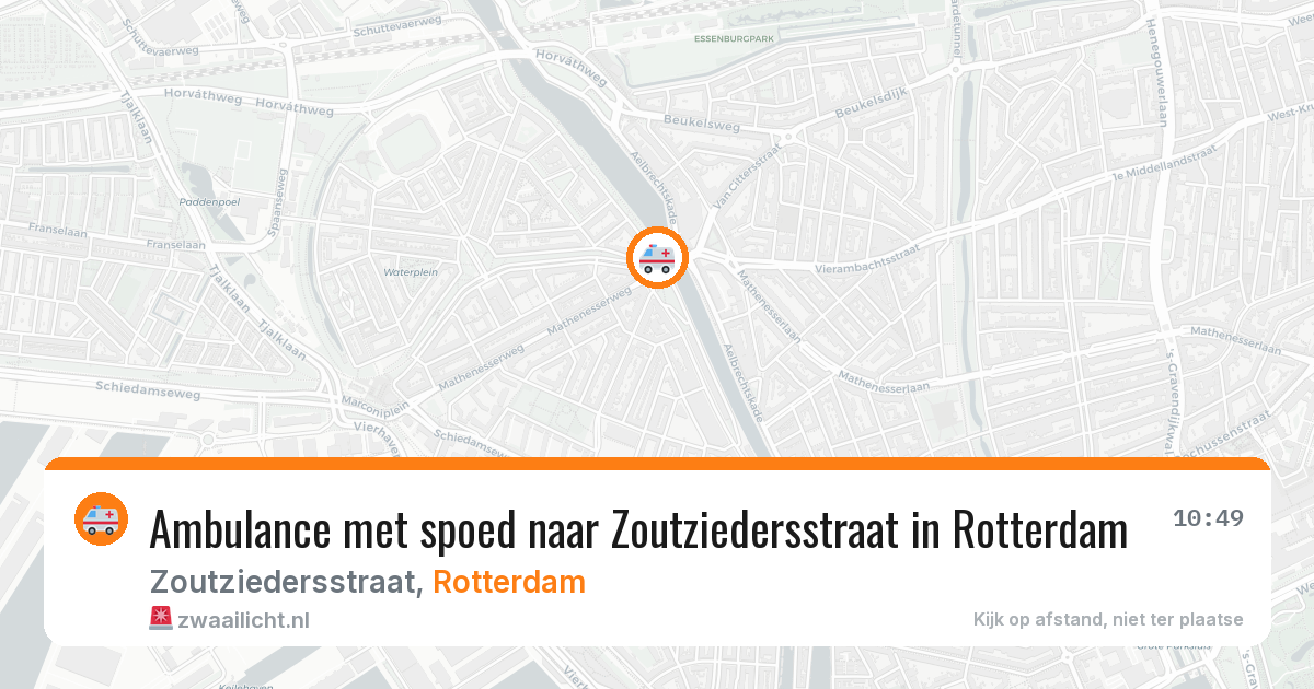 Ambulance met spoed naar Zoutziedersstraat in Rotterdam — 17 jul 2026