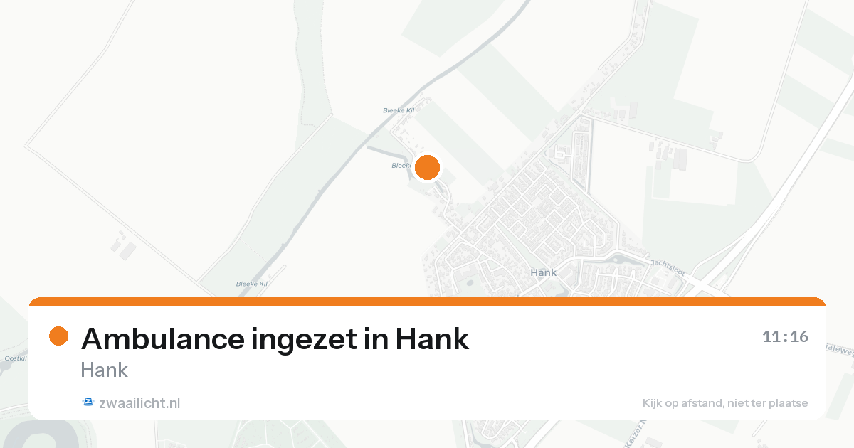 Ambulance ingezet in Hank — 18 aug 2026