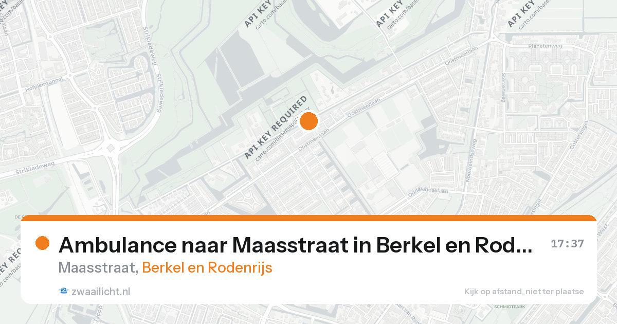 Ambulance naar Maasstraat in Berkel en Rodenrijs — 13 jul 2026