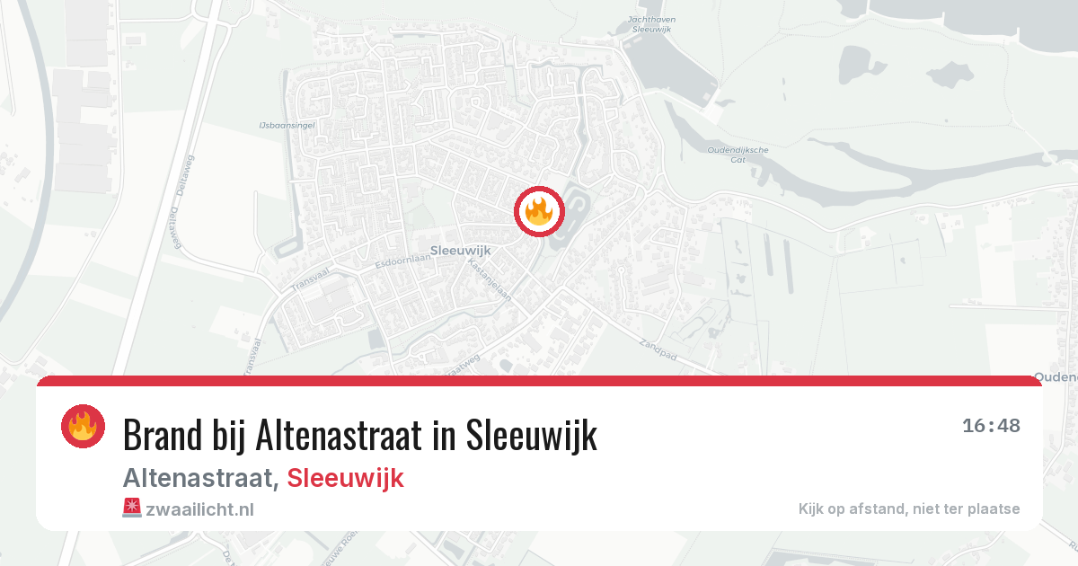Brand bij Altenastraat in Sleeuwijk — 13 jun 2026