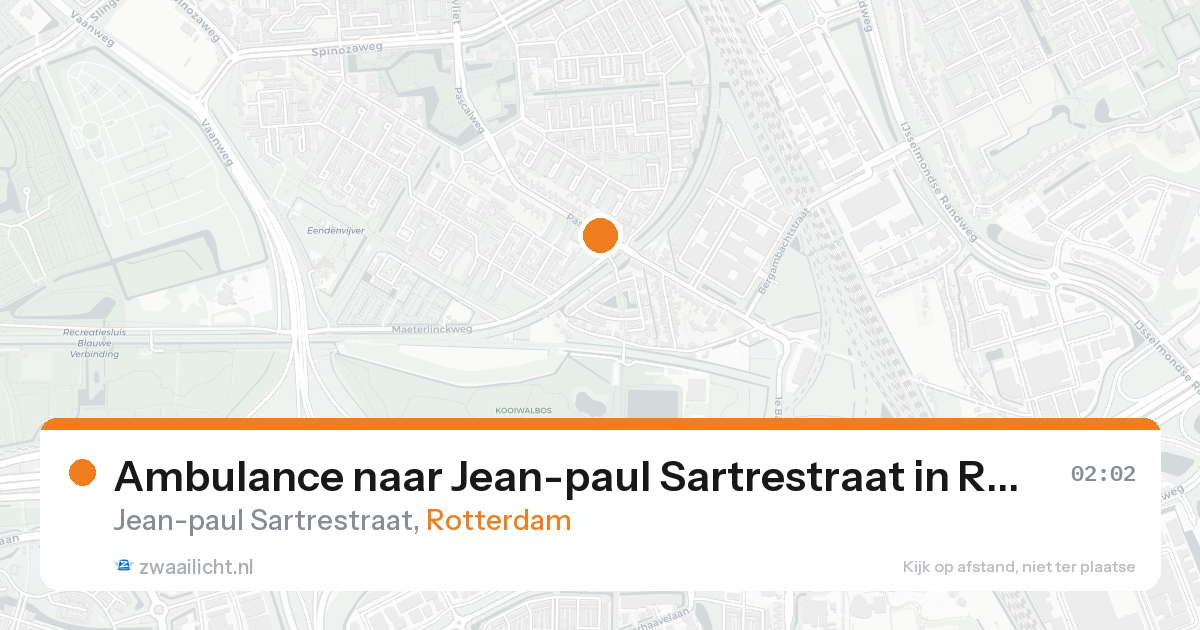 Ambulance naar Jean-paul Sartrestraat in Rotterdam — 26 aug 2026