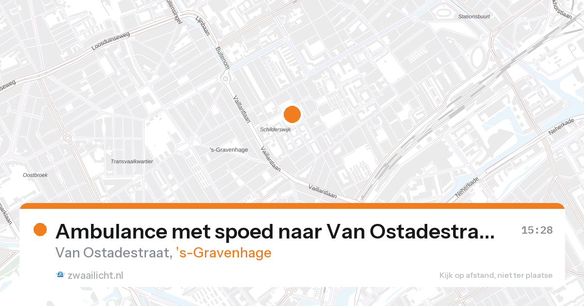 Ambulance met spoed naar Van Ostadestraat in 's-Gravenhage — 28 aug 2026