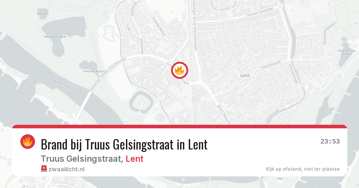 Brand bij Truus Gelsingstraat in Lent — 14 jun 2026