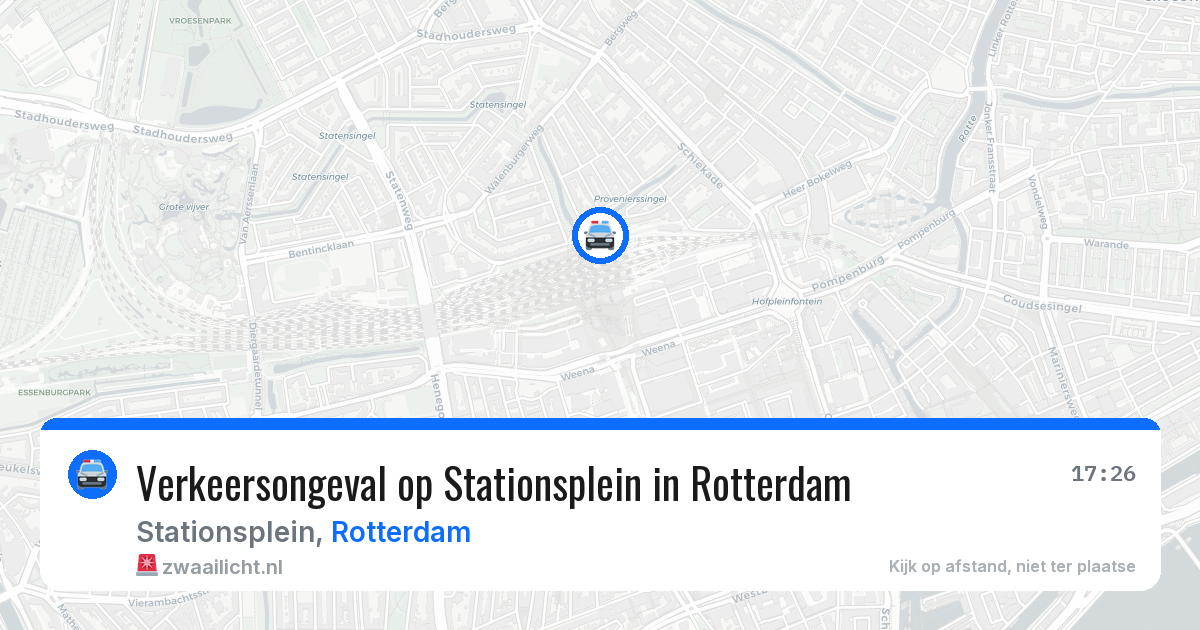 Verkeersongeval op Stationsplein in Rotterdam — 3 aug 2026