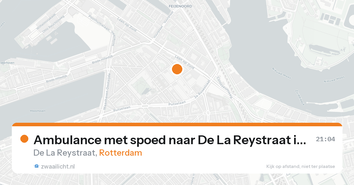Ambulance met spoed naar De La Reystraat in Rotterdam — 7 feb 2026