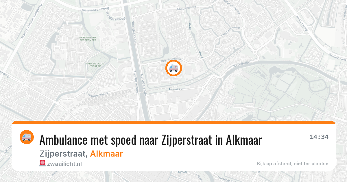 Ambulance met spoed naar Zijperstraat in Alkmaar — 15 jun 2026