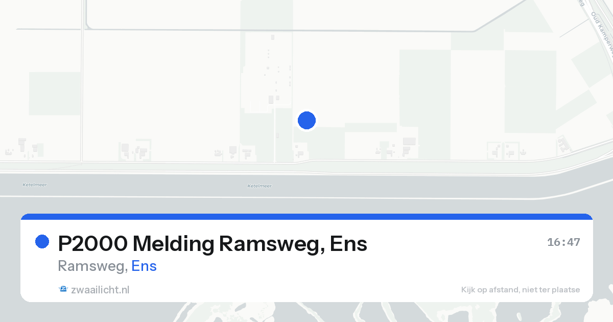 P2000 Melding Ramsweg, Ens — 18 aug 2026