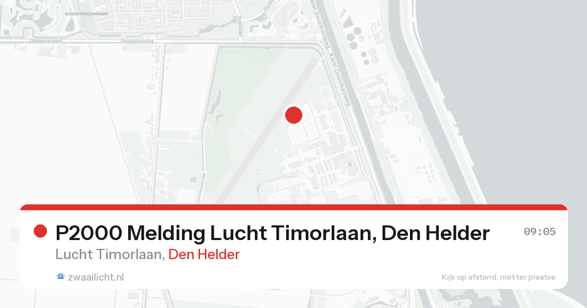 P2000 Melding Lucht Timorlaan, Den Helder — 31 jan 2026