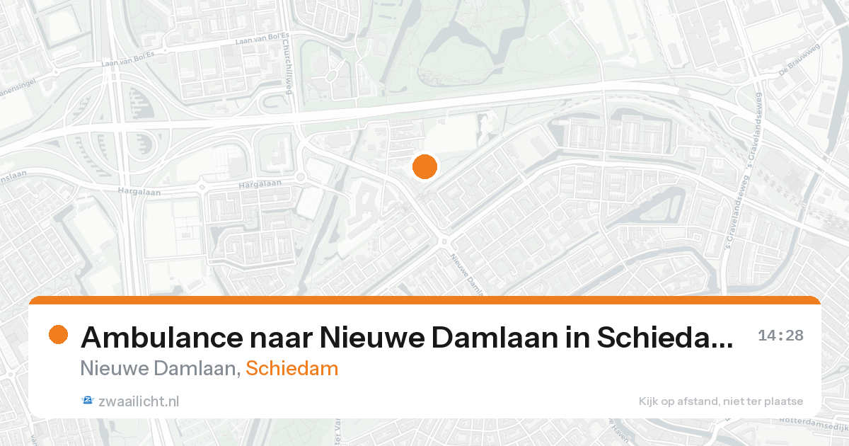 Ambulance naar Nieuwe Damlaan in Schiedam — 17 aug 2026