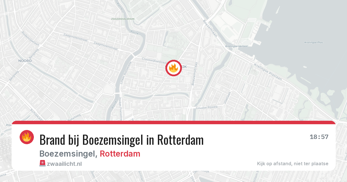 Brand bij Boezemsingel in Rotterdam — 20 mei 2026