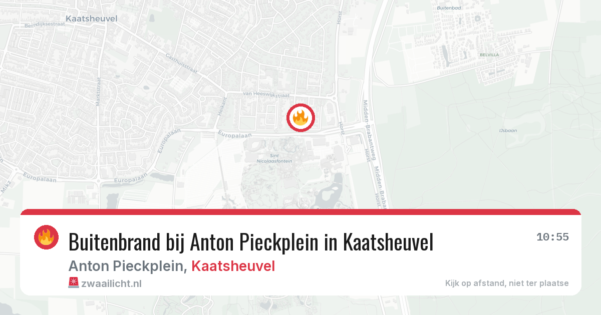 Buitenbrand bij Anton Pieckplein in Kaatsheuvel — 26 apr 2026