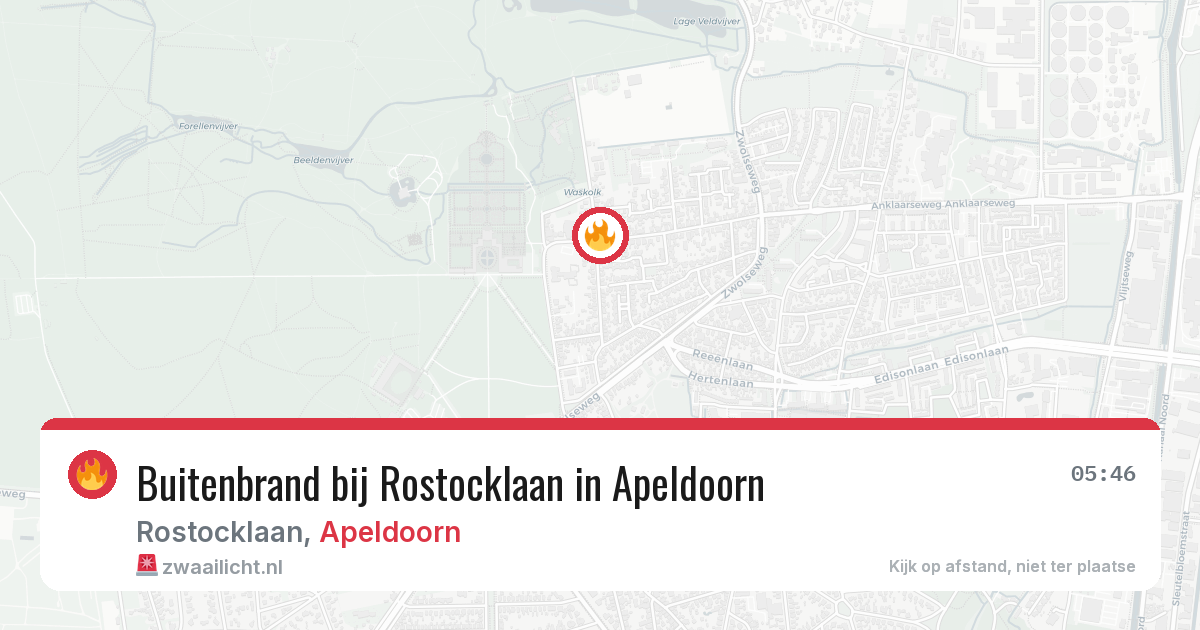 Buitenbrand bij Rostocklaan in Apeldoorn — 26 jul 2026