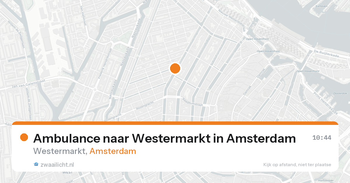 Ambulance naar Westermarkt in Amsterdam — 5 jun 2026