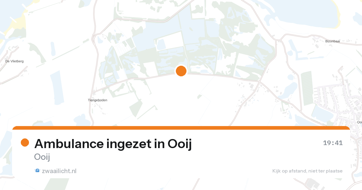 Ambulance ingezet in Ooij — 24 aug 2026