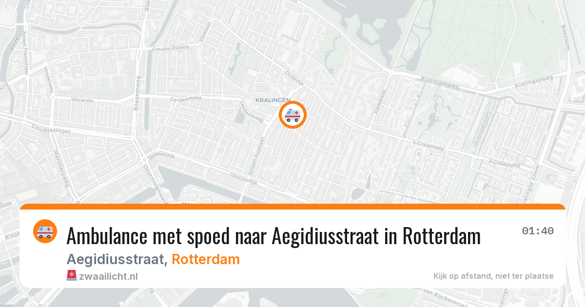 Ambulance met spoed naar Aegidiusstraat in Rotterdam — 11 apr 2026