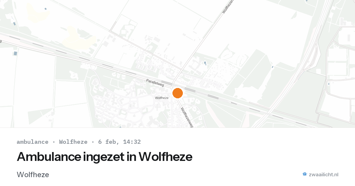 Ambulance ingezet in Wolfheze — 6 feb 2026