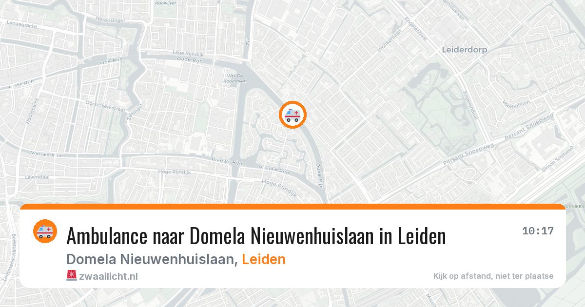 Ambulance naar Domela Nieuwenhuislaan in Leiden — 6 aug 2026